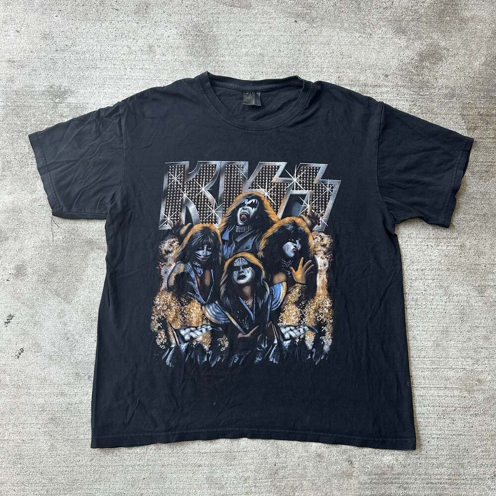 KISS Band Graphic T-Shirt Black Short Sleeve